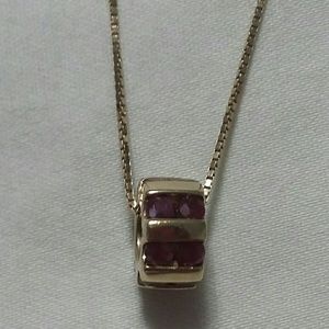 Genuine Ruby Wheel Necklace